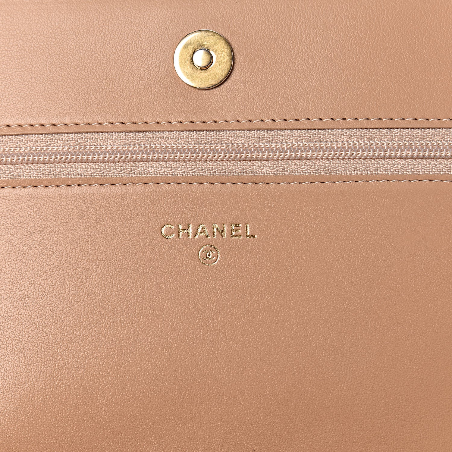 Chanel Caviar Quilted Boy Wallet On Chain WOC Beige 8 of 11