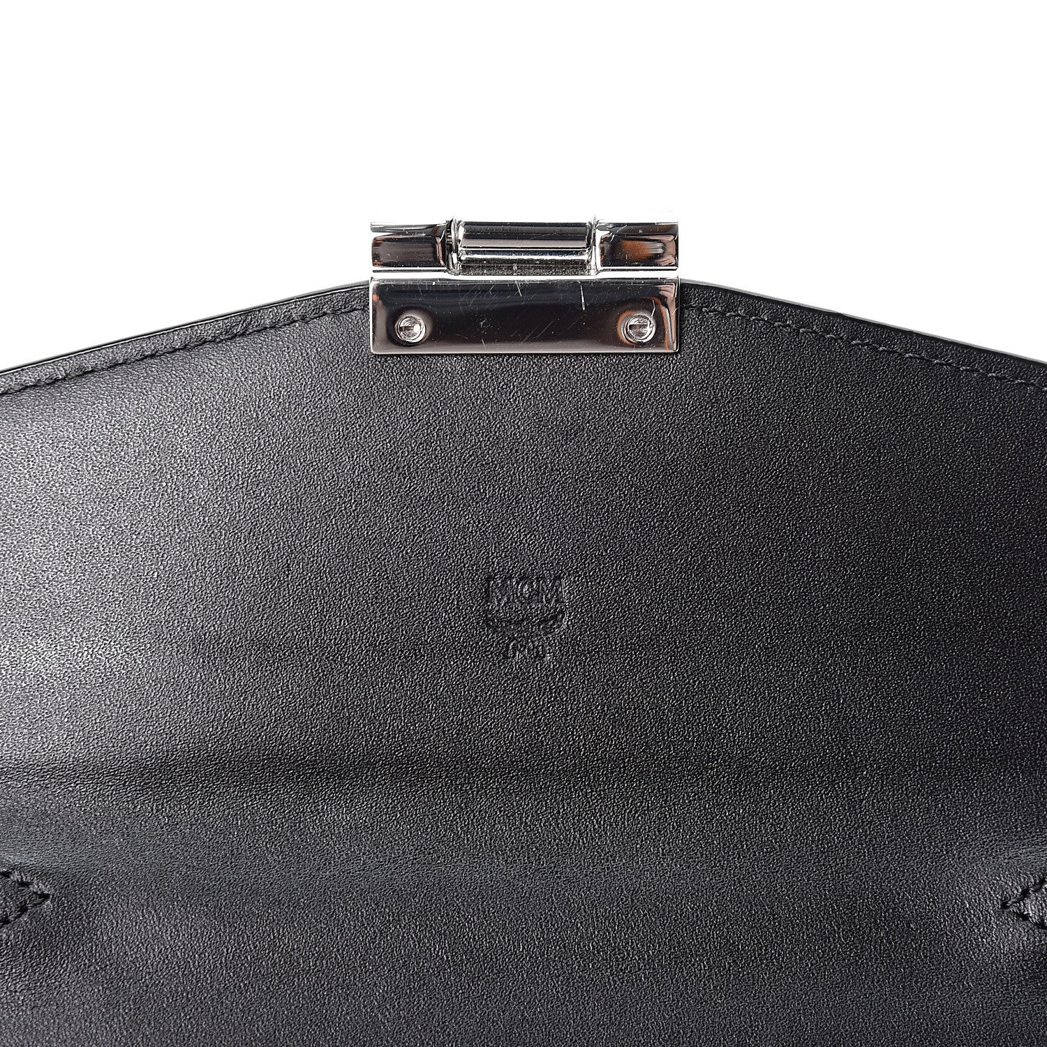 MCM Visetos Patricia Continental Crossbody Wallet Black 5 of 8