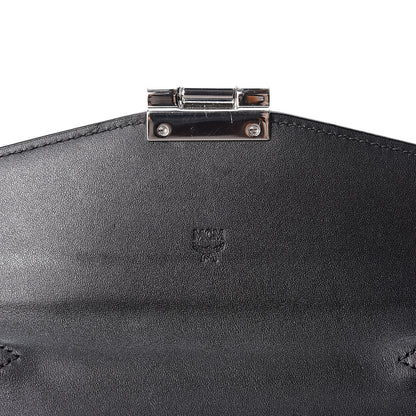 MCM Visetos Patricia Continental Crossbody Wallet Black 5 of 8
