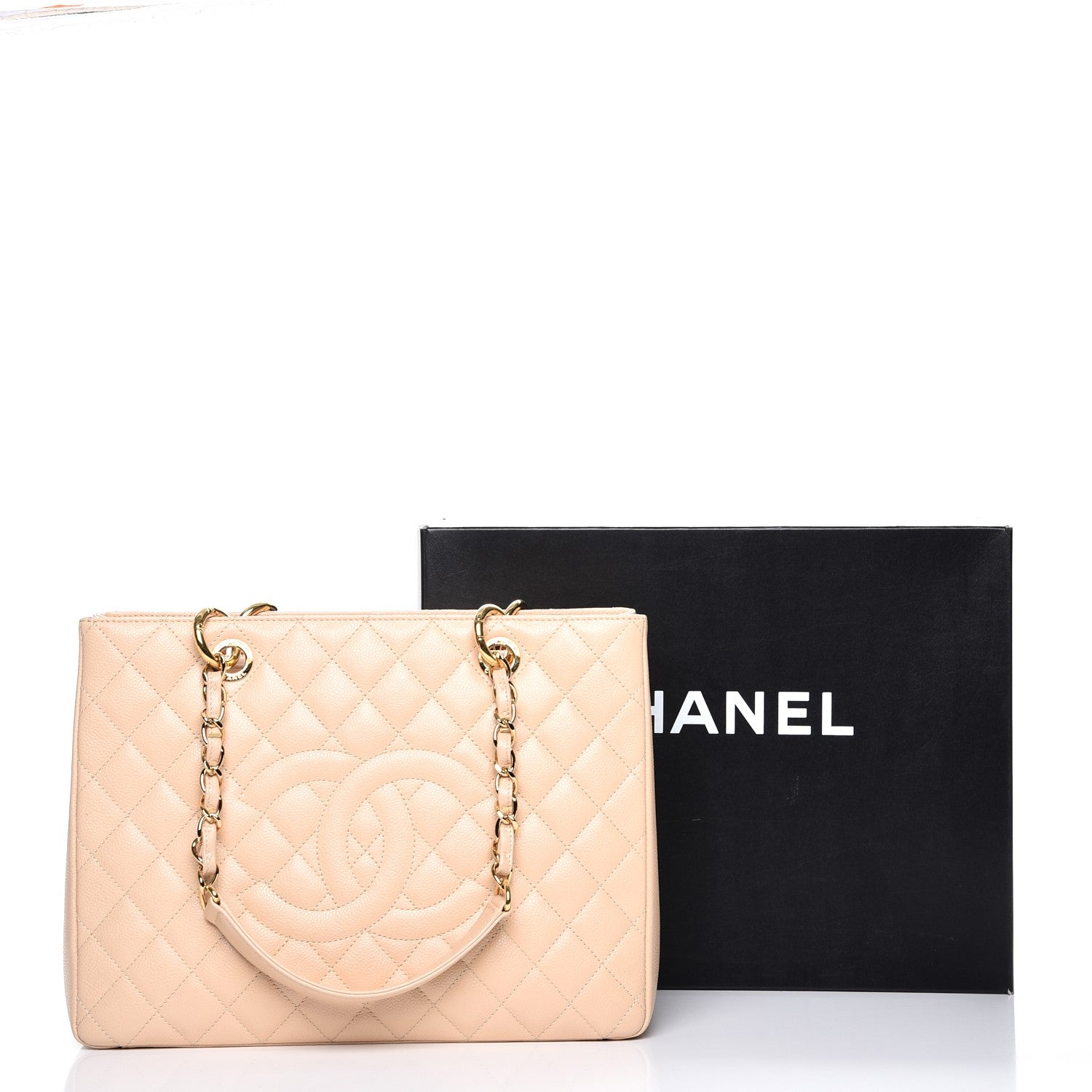 Chanel Caviar Quilted Grand Shopping Tote GST Beige Clair 10 of 10