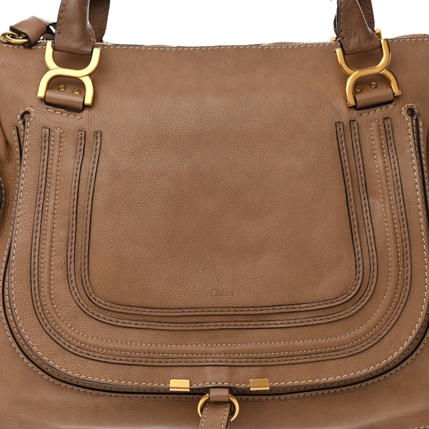 Calfskin Large Marcie Satchel Nut