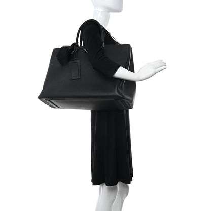Prada Saffiano Double Zip Travel Tote Black 2 of 10