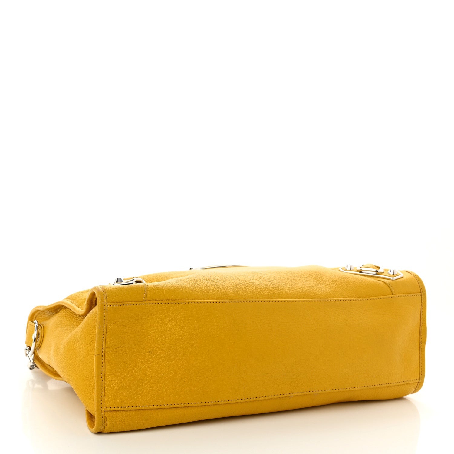 Balenciaga Chevre Silver Metallic Edge Hardware City Jaune Epi 4 of 10