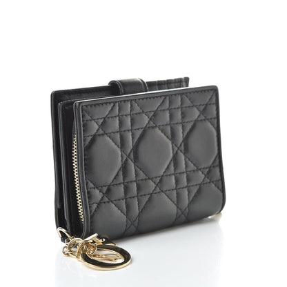 Christian Dior Lambskin Cannage Medium Lady Dior Eden Wallet Black 3 of 17