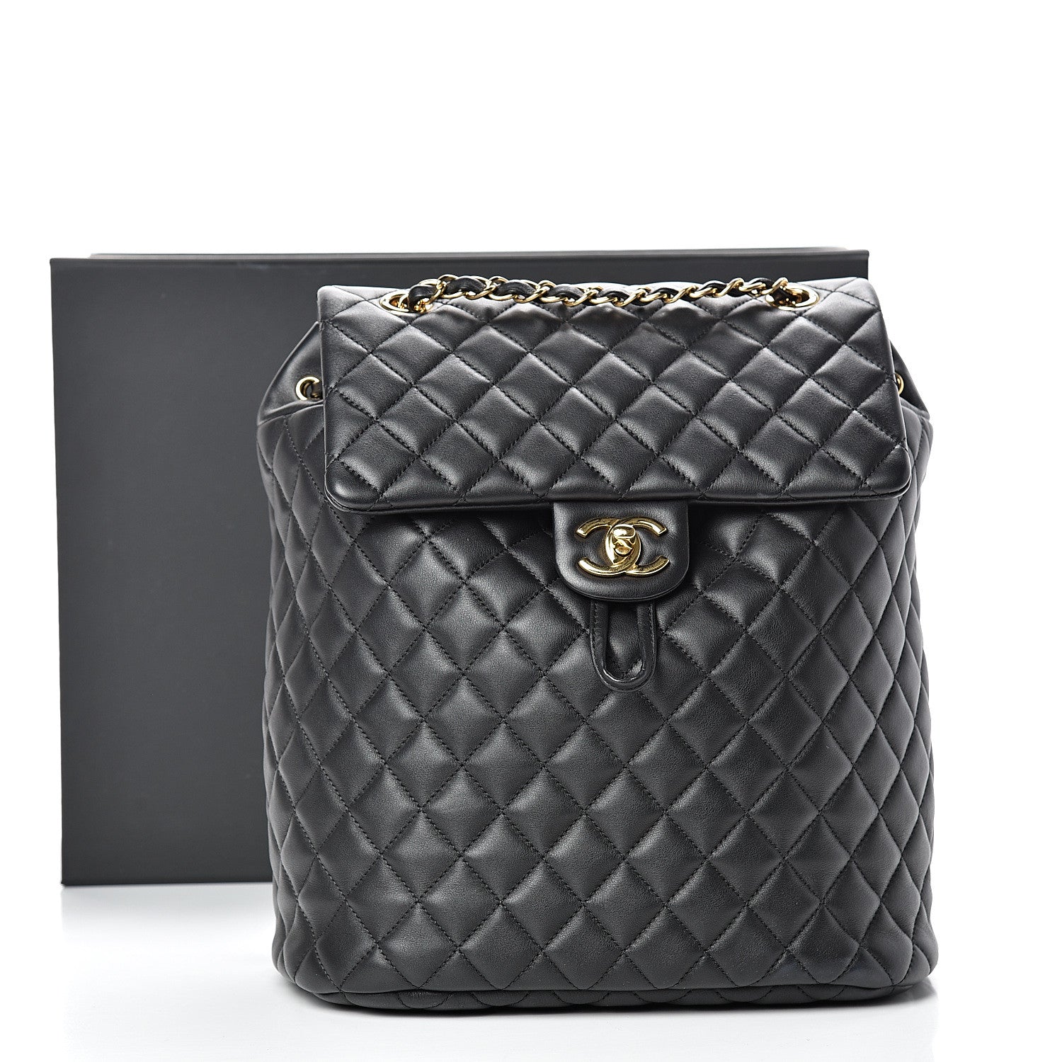 Chanel Calfskin Quilted Large Urban Spirit Backpack Black 10 of 10