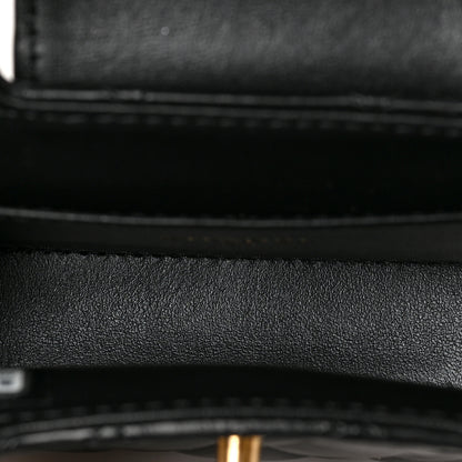 Chanel Shiny Aged Calfskin Quilted Mini Nano Kelly Shopper Black 4 of 8