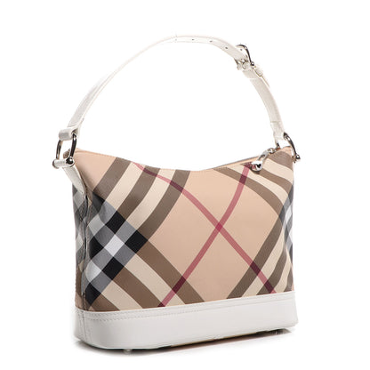 Burberry Supernova Check Small Shoulder Bag White 3 of 8