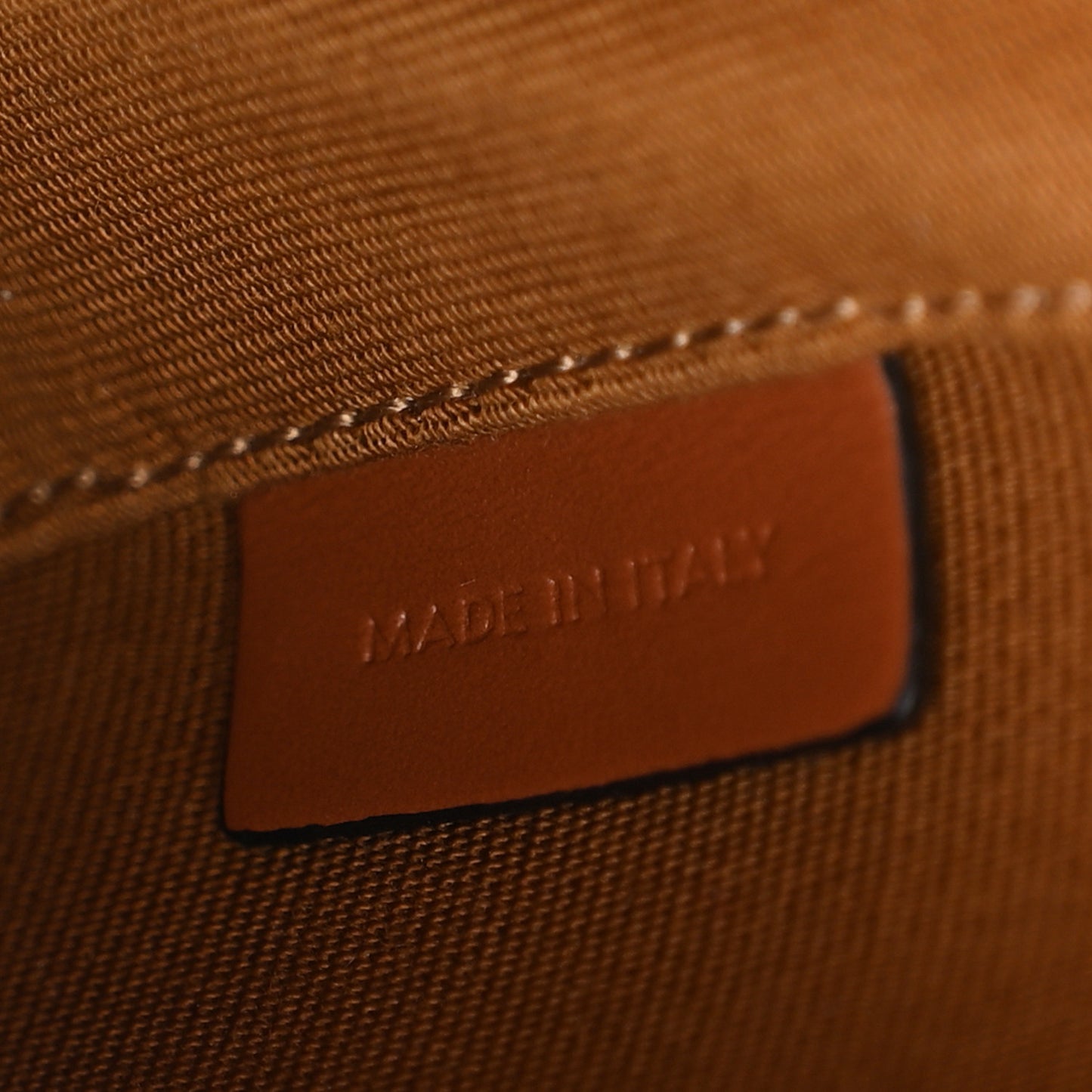 Canvas Calfskin Triomphe Mini Besace Tan