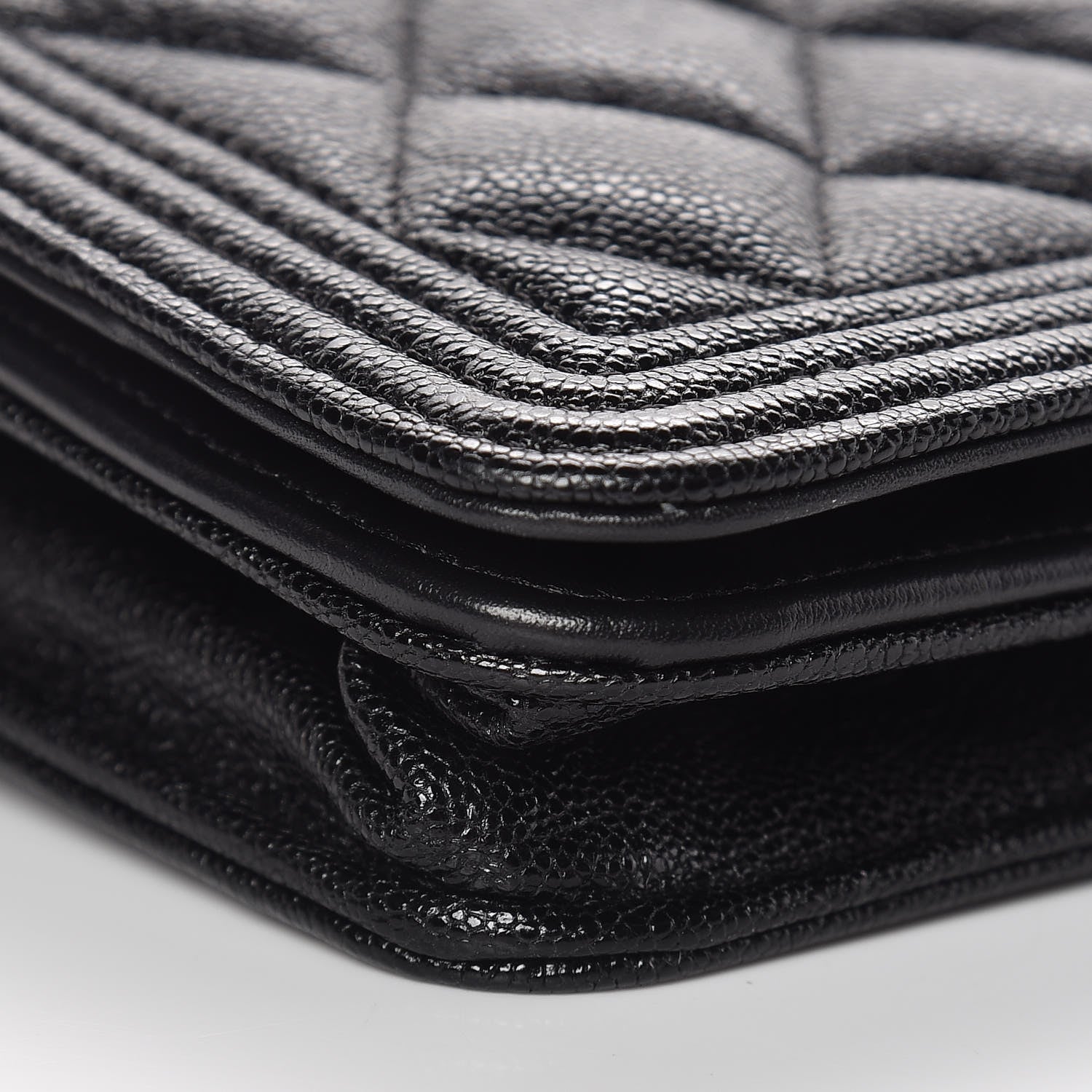Chanel Caviar Quilted Boy Wallet On Chain WOC Black 13 of 15