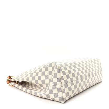 Louis Vuitton Damier Azur Graceful MM Rose Ballerine 4 of 10