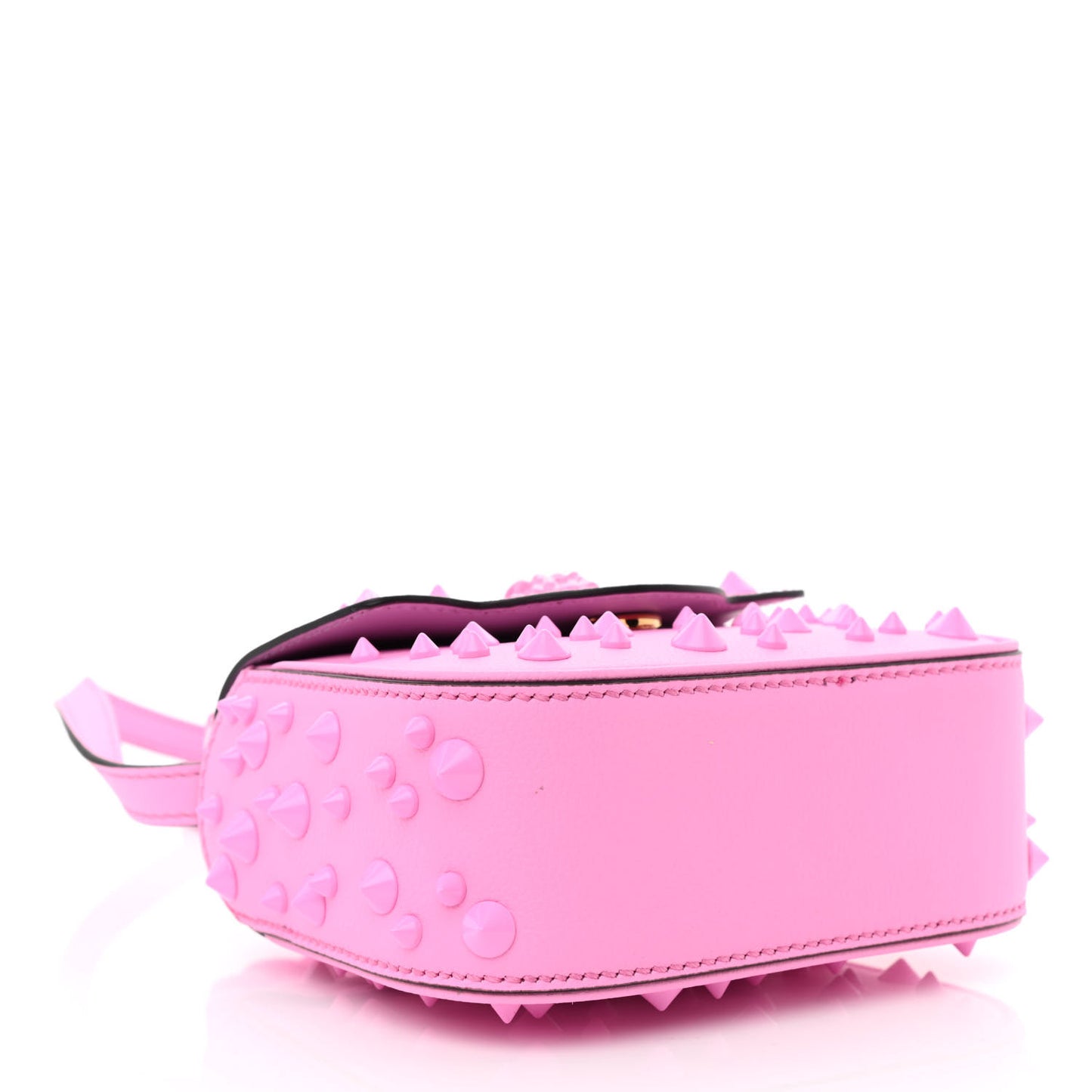 Grained Calfskin Spiked Micro La Medusa Bag Pink Paradise