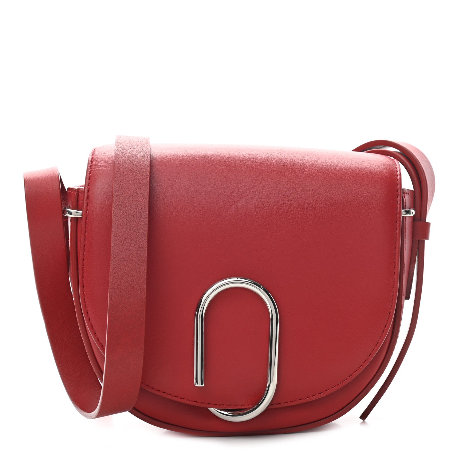 3.1 Phillip Lim Calfskin Alix Saddle Crossbody Bag Red 1 of 25