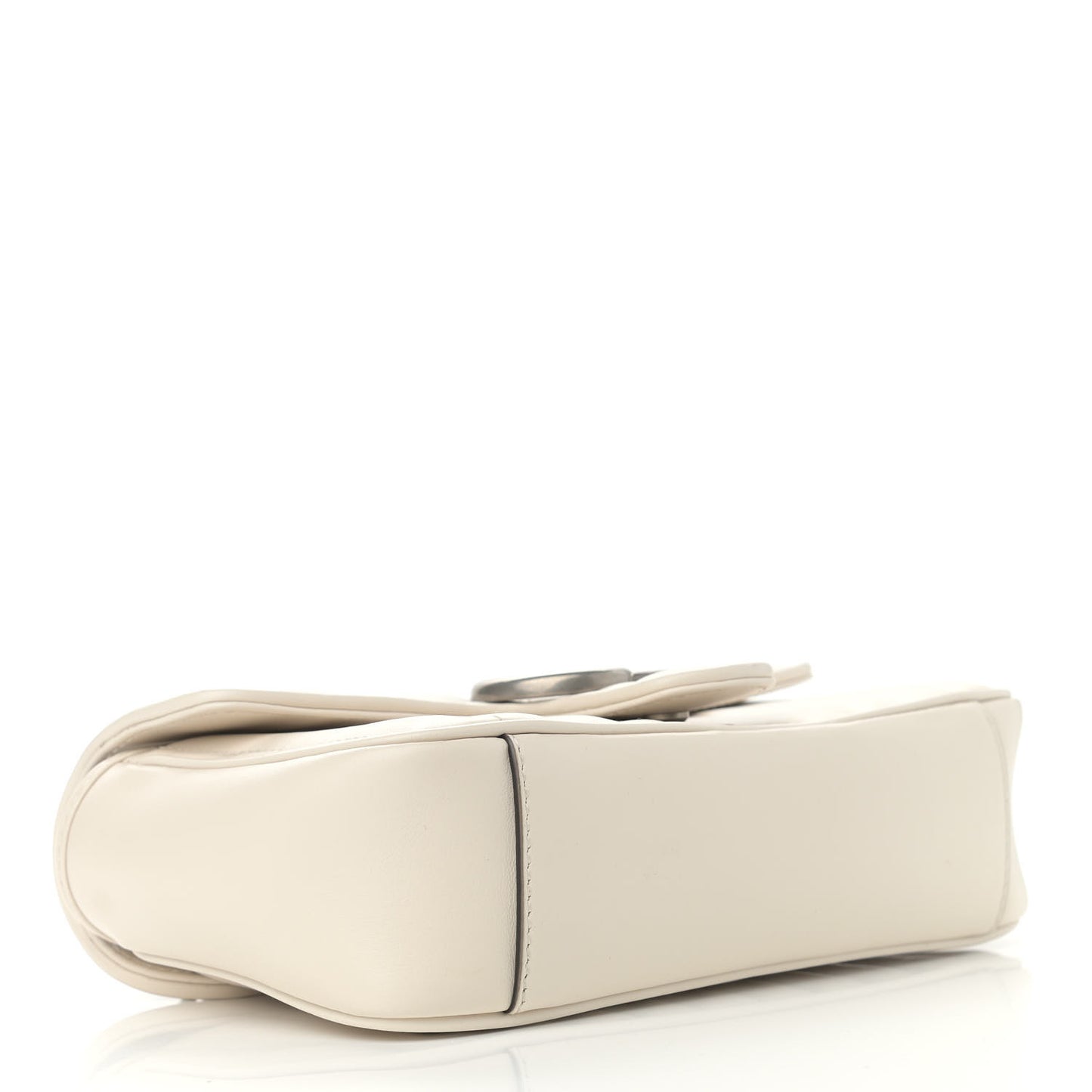 Calfskin Matelasse Aria Mini GG Marmont Shoulder Bag Mystic White