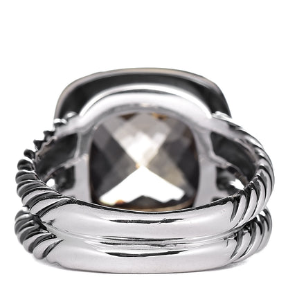 David Yurman Sterling Silver 18K Yellow Gold Diamond Lemon Quartz 11mm Albion Ring 54 7 4 of 6