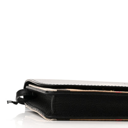 Burberry Grained Calfskin House Check Tartan Mix Hampshire Wallet On Chain Black 9 of 11