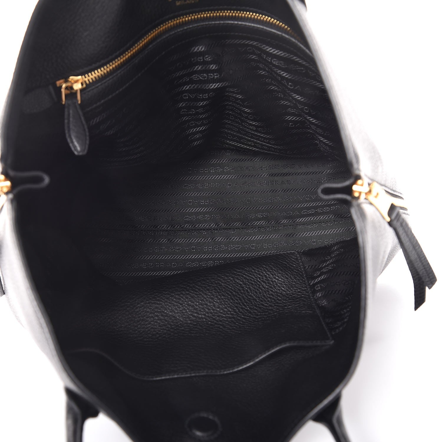 Prada Vitello Daino Tote Black 5 of 9