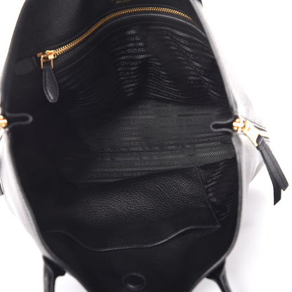 Prada Vitello Daino Tote Black 5 of 9