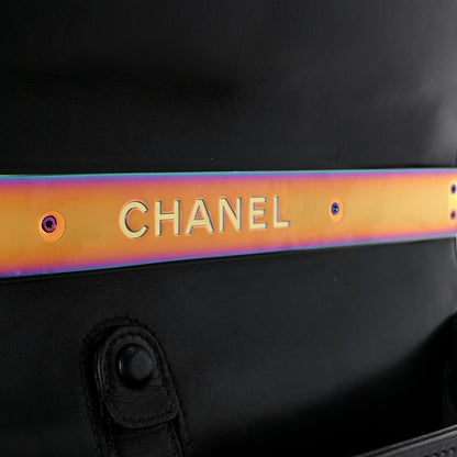 Chanel Lambskin LED Iridescent Metal Medium Boy Flap Black Multicolor 6 of 13