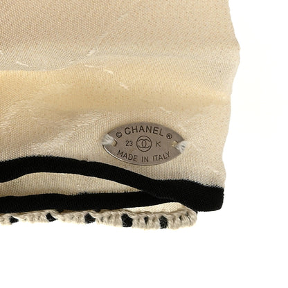 Chanel Silk Bow CC Hair Clip White Black 3 of 3