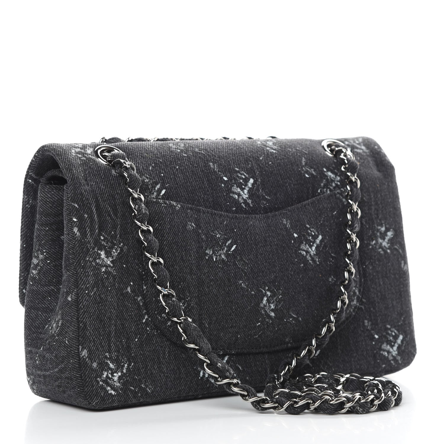 Chanel Denim Medium Double Flap Black 3 of 10
