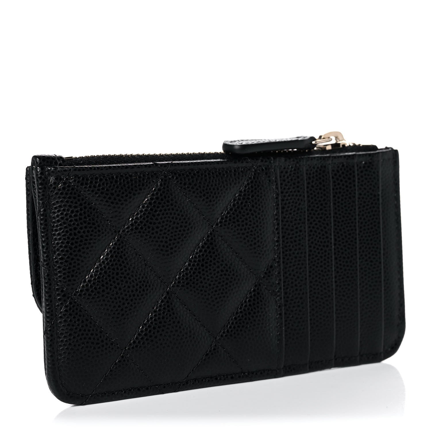 Chanel Caviar Quilted Flap Zip Card Holder Black 3 of 11