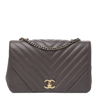 Chanel Calfskin Chevron Quilted Small Statement Flap Khaki 1 of 20