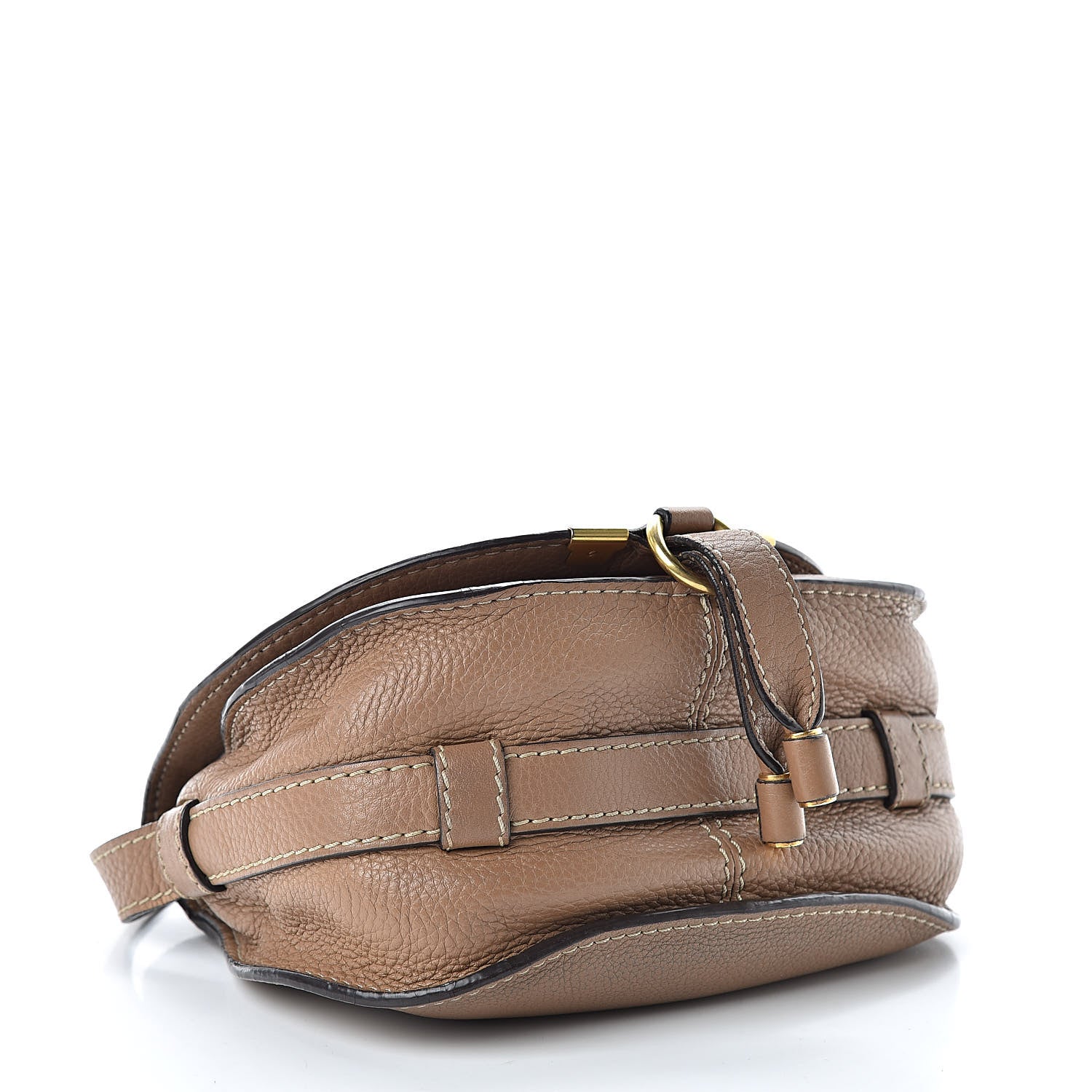 Chloe Calfskin Mini Marcie Round Crossbody Bag Nut 4 of 15