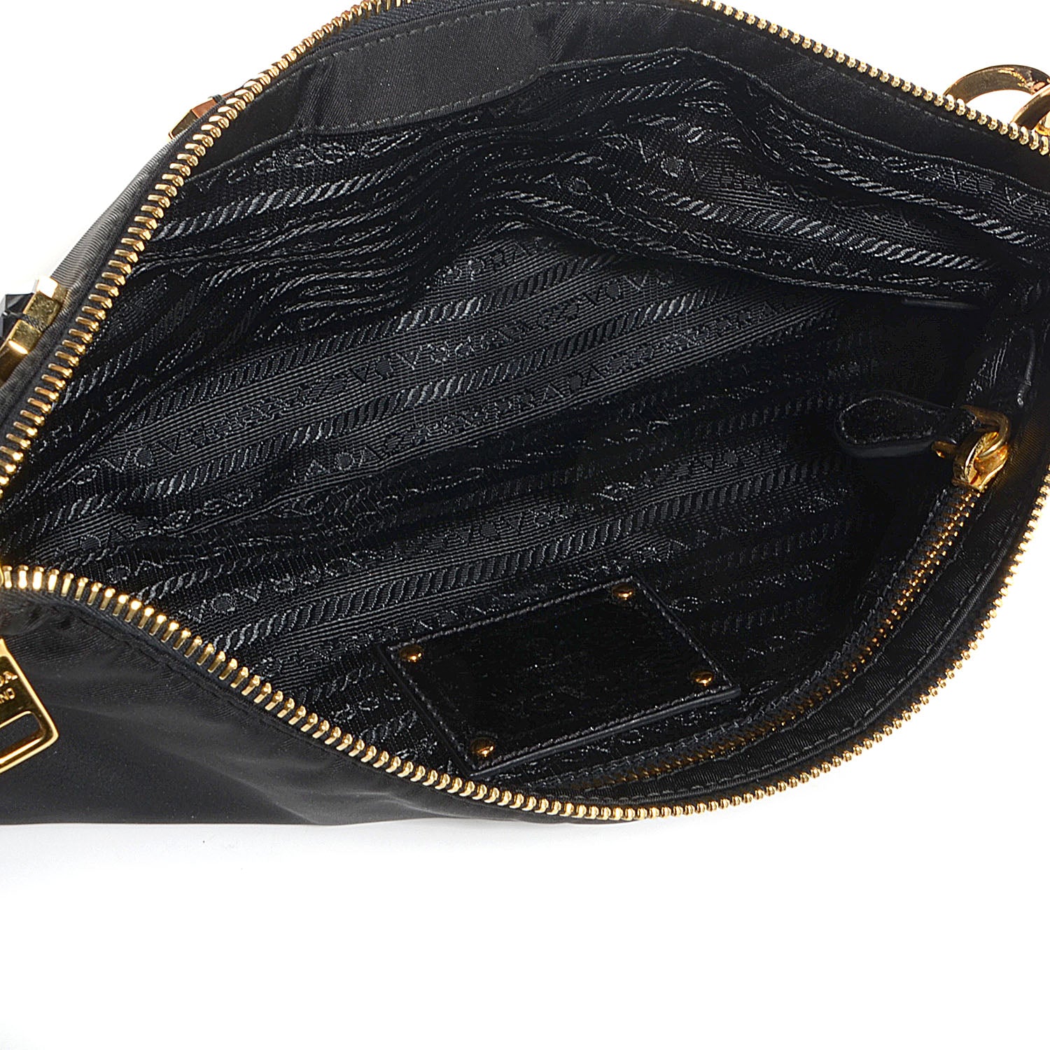 Prada Tessuto Nylon Pietre Jeweled Shoulder Bag Nero Black 5 of 9