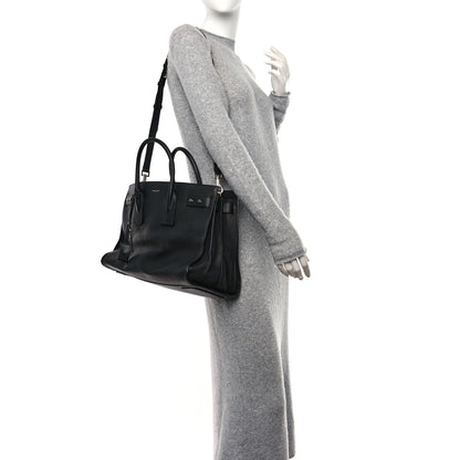 Saint Laurent Grained Calfskin Medium Souple Sac De Jour Black 2 of 12