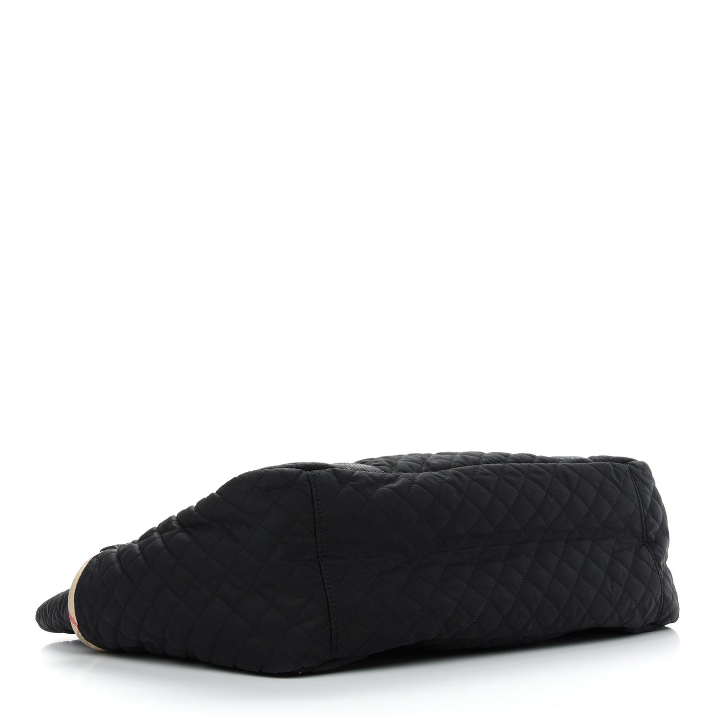 Nylon Quilted Diaper Bag Black