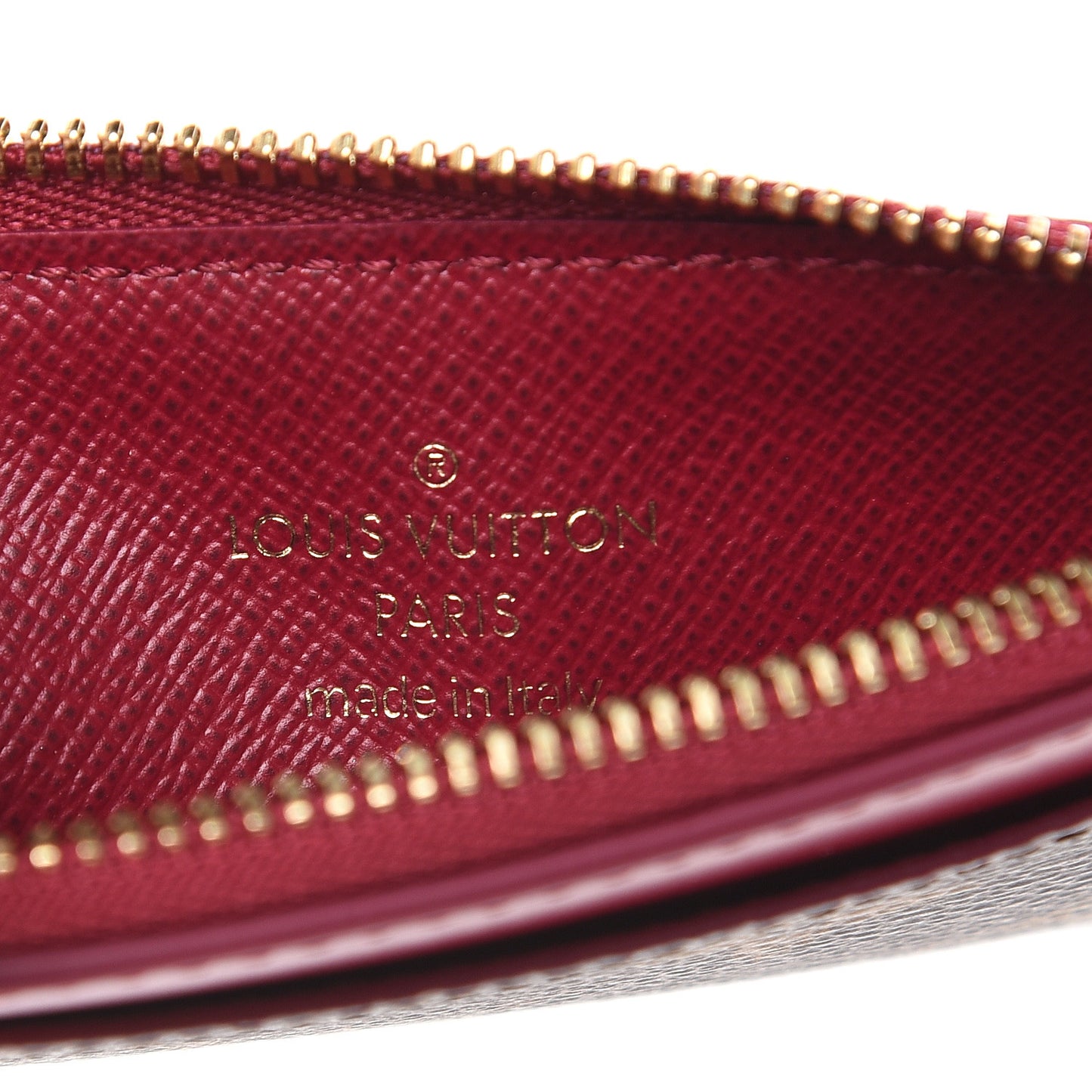 Monogram Zipped Card Holder Fuchsia