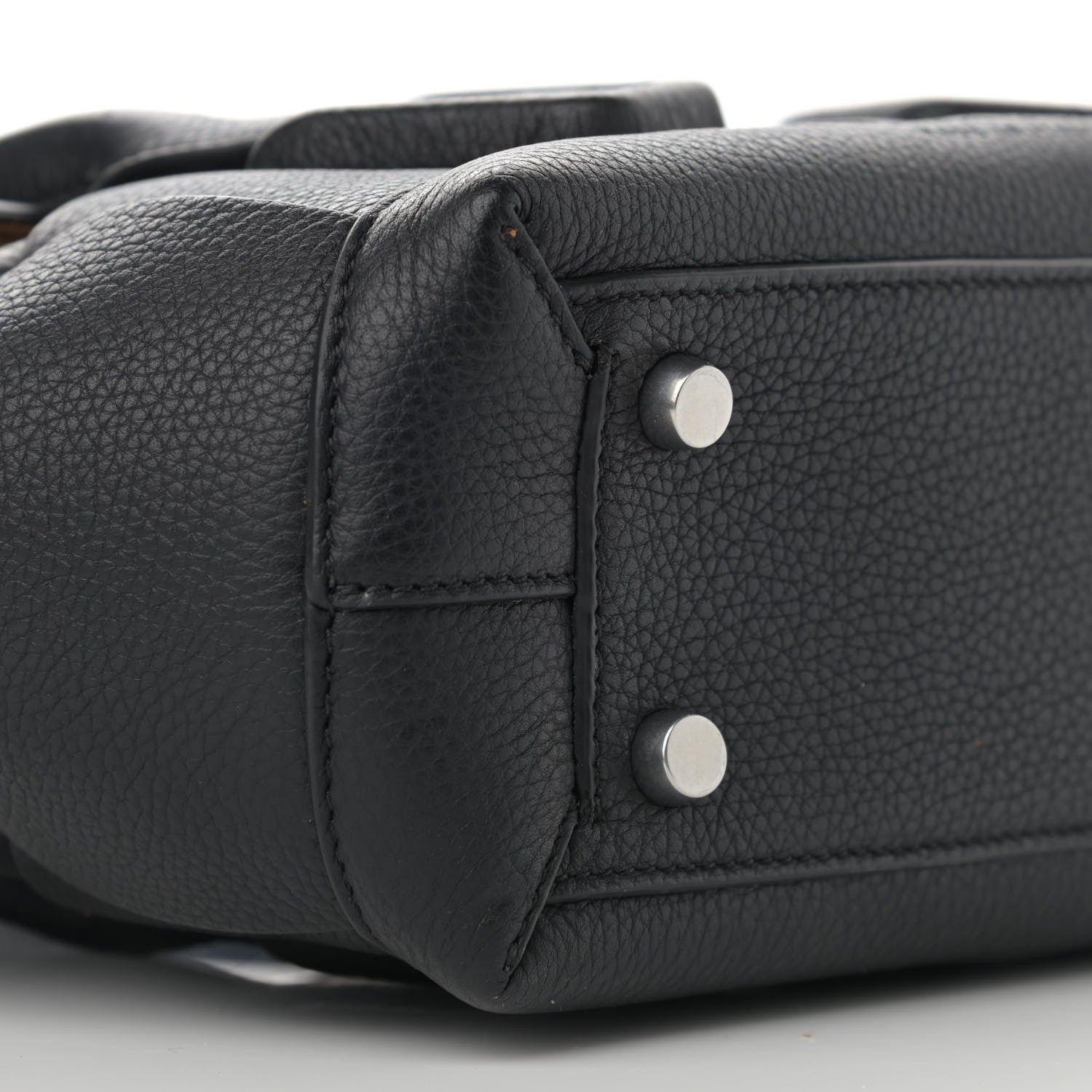 Bottega Veneta Grained Calfskin Mini Maxi Intrecciato Arco 33 Black 9 of 10