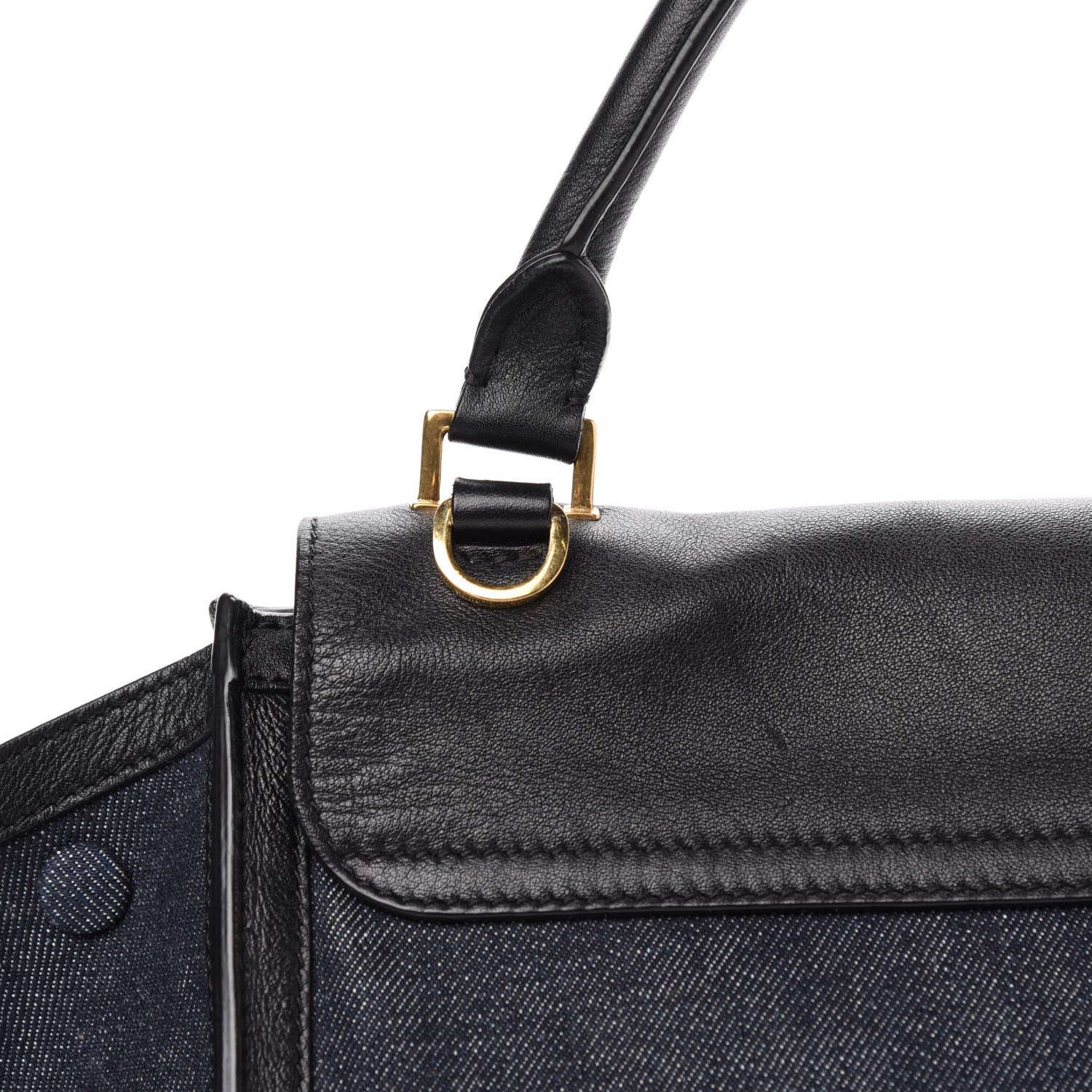 Celine Smooth Calfskin Denim Medium Trapeze Blue 12 of 16