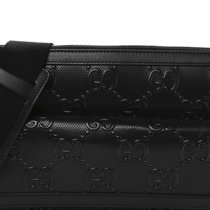 Gucci Calfskin GG Tennis Embossed Shoulder Bag Black 8 of 11
