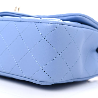 Chanel Lambskin Quilted Mini Rectangular Flap Light Blue 8 of 9