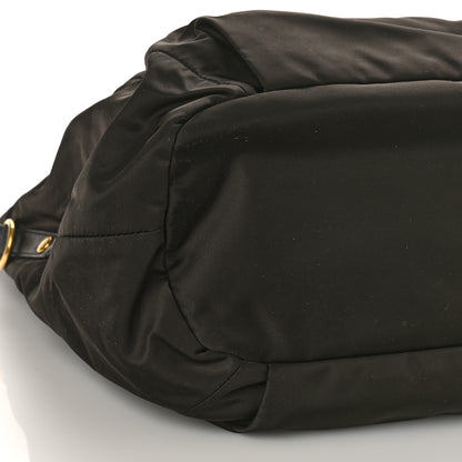 Prada Tessuto Nylon Jacquard Logo Aviator Satchel Ebano 7 of 8
