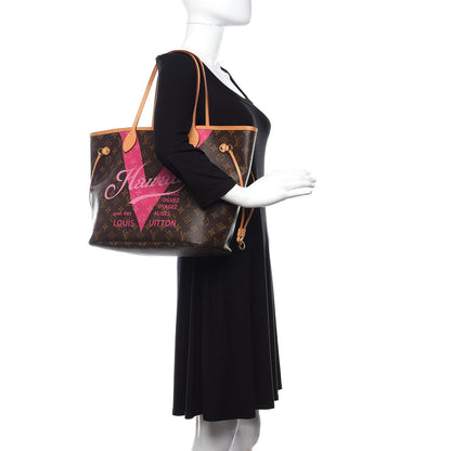 Louis Vuitton Monogram Hawaii V Neverfull MM Hot Pink 2 of 16