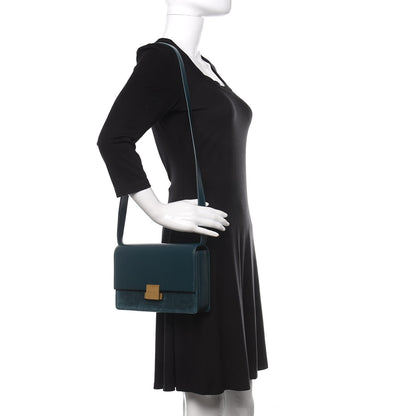 Saint Laurent Smooth Calfskin Suede Medium Bellechasse Dark Turquoise 2 of 9