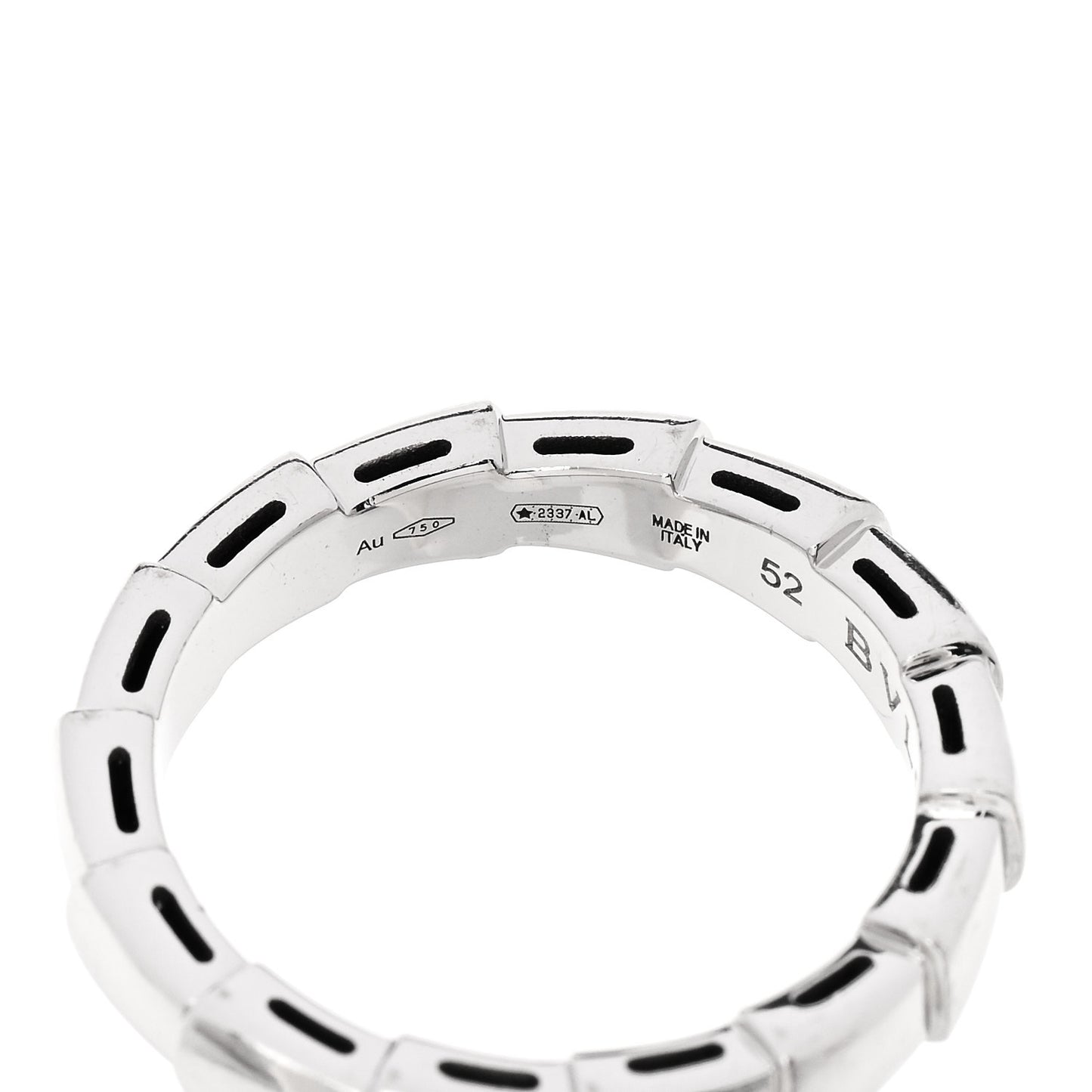 18K White Gold Serpenti Viper Band Ring 52 6