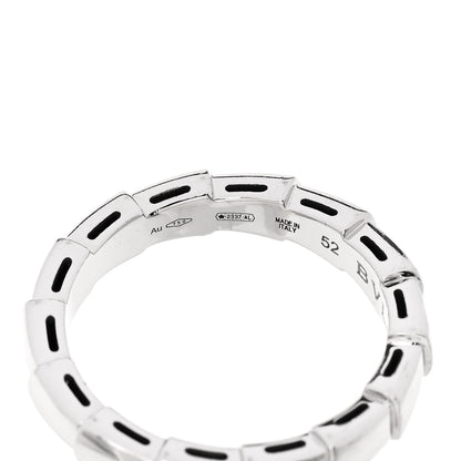 Bulgari 18K White Gold Serpenti Viper Band Ring 52 6 5 of 6