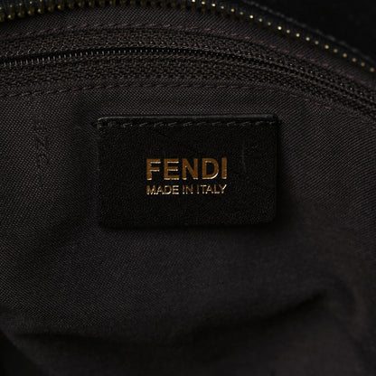 Fendi Zucca Vitello Elite Medium Roll Tote Tobacco Black 6 of 22