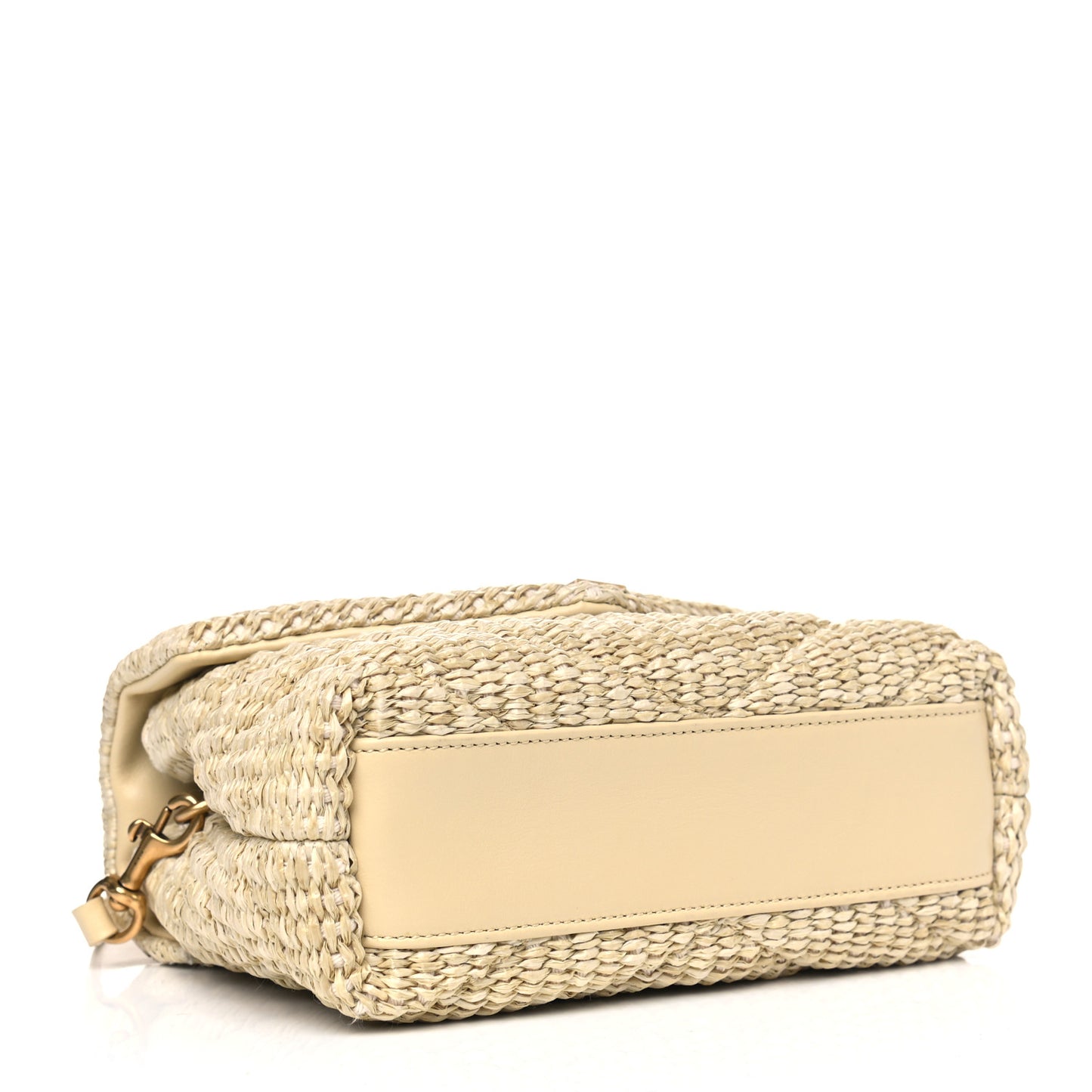 Raffia Monogram Toy Loulou Chain Satchel Naturale