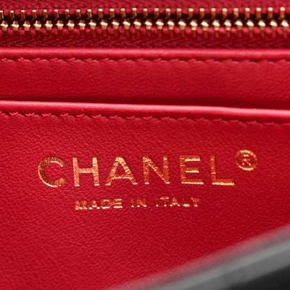 Chanel Lambskin Quilted Mini Sweet Camellia Flap Black 6 of 10