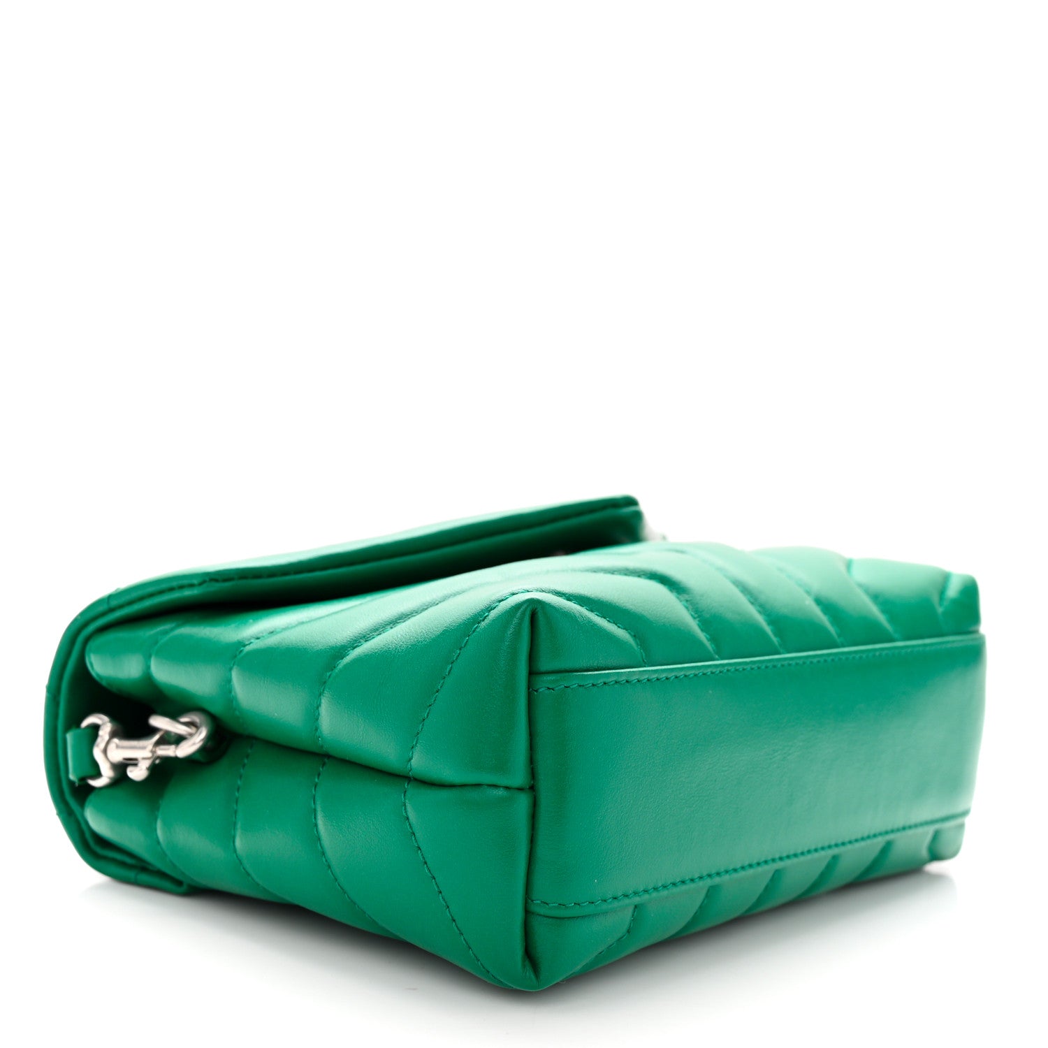Saint Laurent Calfskin Y Quilted Monogram Toy Loulou Crossbody Bag Green Field 4 of 10