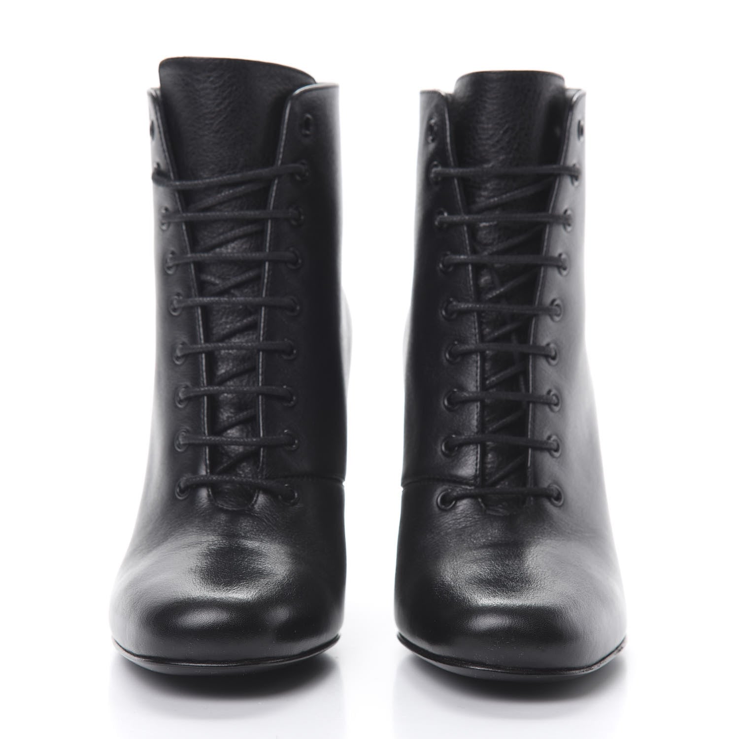 Saint Laurent Calfskin Ankle Boots 35 Black 2 of 6