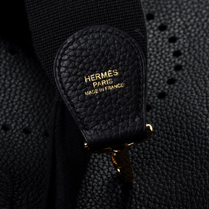 Hermes Taurillon Clemence Evelyne III PM Black 9 of 10