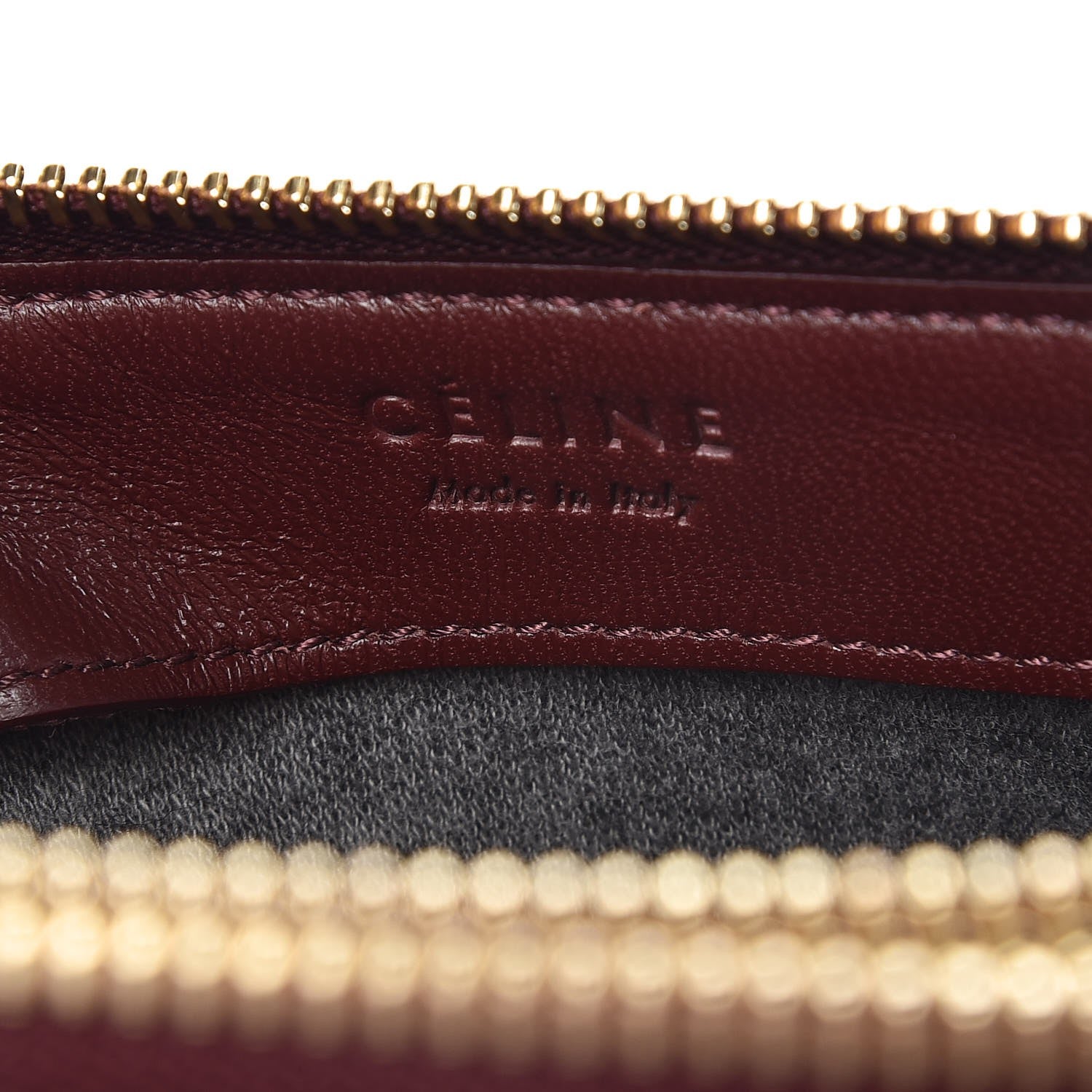 Celine Smooth Lambskin Small Trio Crossbody Bag Burgundy 9 of 11