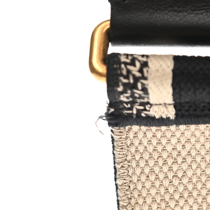 Christian Dior Canvas Embroidered Shoulder Strap Black 6 of 7