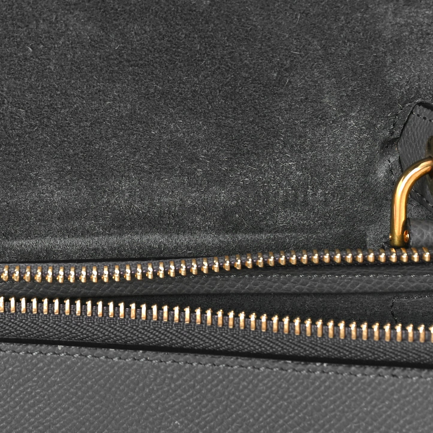 Grained Calfskin Micro Belt Bag Grey
