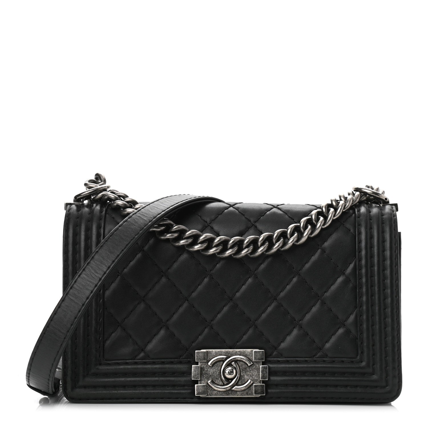 Chanel Lambskin Quilted Small Boy Flap Black 1 of 11
